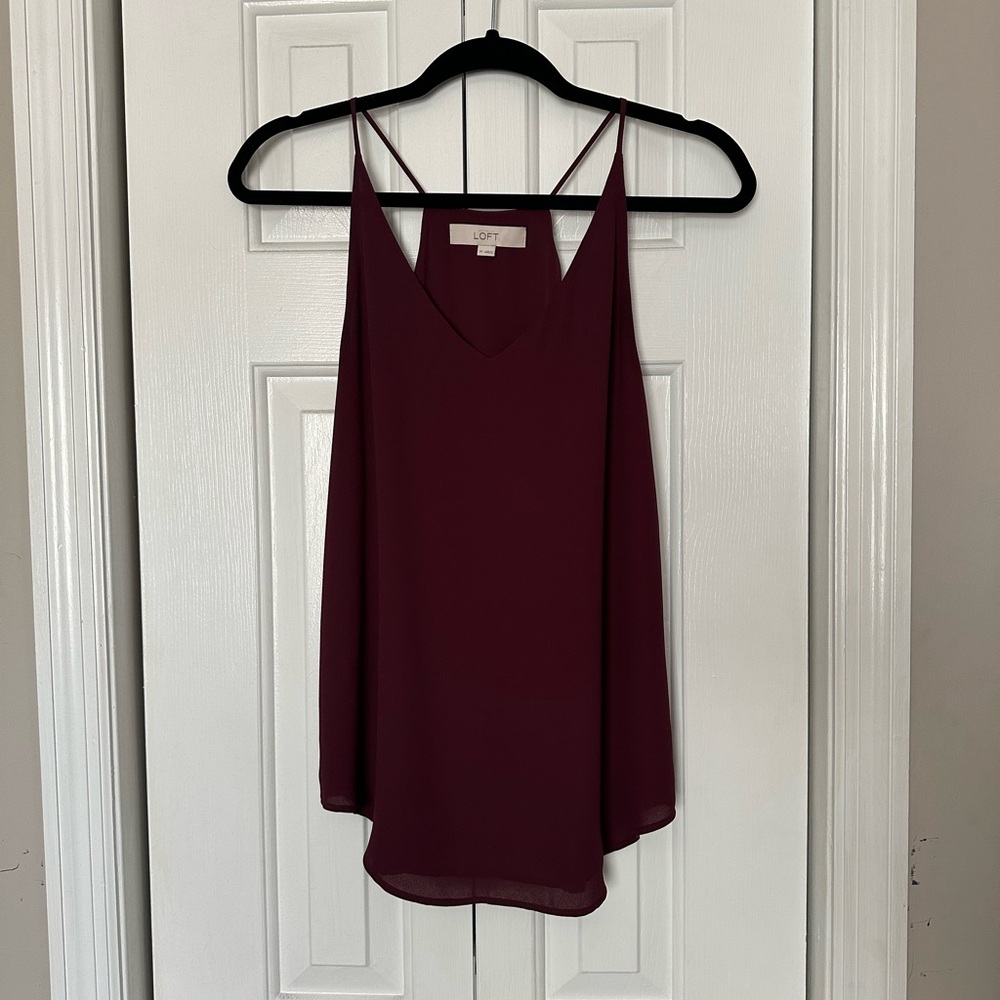 LOFT Women's Deep Burgundy Camisole